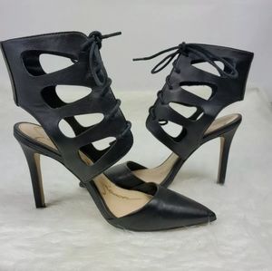 Jessica Simpson Gladiator Heel Size 6.5 4 Inch Heel Pump Tie Up